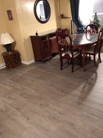 Completed laminate flooring installation!